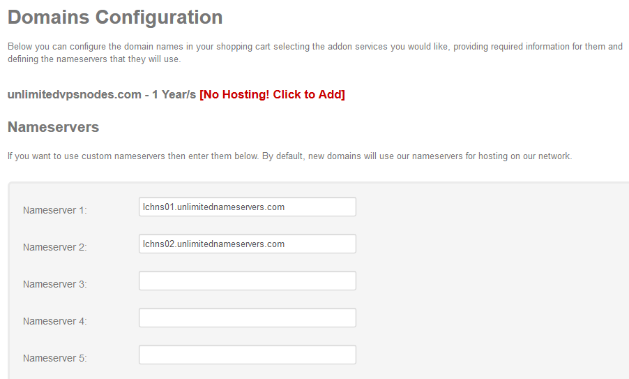 domain configuration