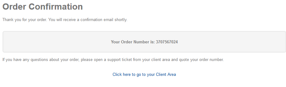 Order complete
