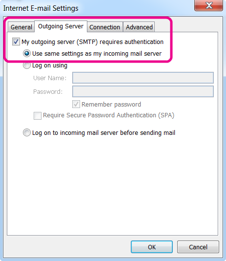 Server requires authentication